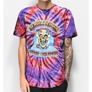 Teenage Tie Dye Shirt The World Is Insane That's Why I fried My Brain Size M